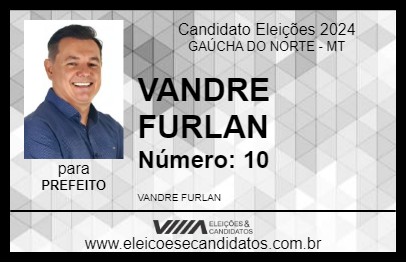 Candidato VANDRE FURLAN 2024 - GAÚCHA DO NORTE - Eleições