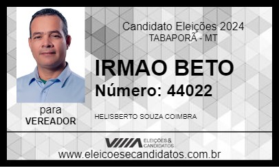 Candidato IRMAO BETO 2024 - TABAPORÃ - Eleições