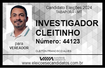 Candidato INVESTIGADOR CLEITINHO 2024 - TABAPORÃ - Eleições