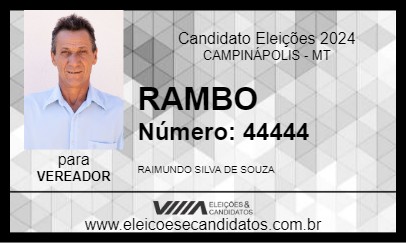 Candidato RAMBO 2024 - CAMPINÁPOLIS - Eleições