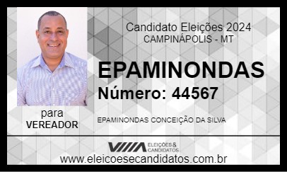 Candidato EPAMINONDAS 2024 - CAMPINÁPOLIS - Eleições