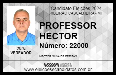 Candidato PROFESSOR HECTOR 2024 - RIBEIRÃO CASCALHEIRA - Eleições