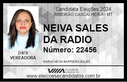 Candidato NEIVA SALES DA RADIO 2024 - RIBEIRÃO CASCALHEIRA - Eleições