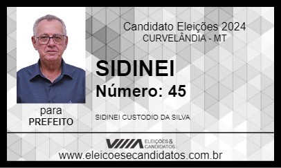 Candidato SIDINEI 2024 - CURVELÂNDIA - Eleições