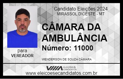 Candidato CÂMARA DA AMBULÂNCIA 2024 - MIRASSOL D\OESTE - Eleições