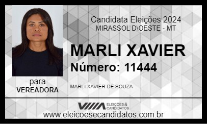 Candidato MARLI XAVIER 2024 - MIRASSOL D\OESTE - Eleições