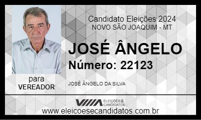 Candidato JOSÉ ÂNGELO  2024 - NOVO SÃO JOAQUIM - Eleições