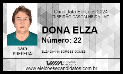 Candidato DONA ELZA 2024 - RIBEIRÃO CASCALHEIRA - Eleições