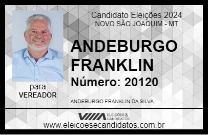 Candidato ANDEBURGO FRANKLIN 2024 - NOVO SÃO JOAQUIM - Eleições