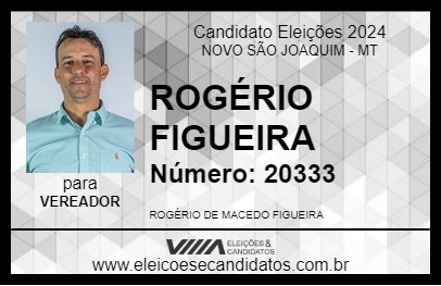 Candidato ROGÉRIO FIGUEIRA 2024 - NOVO SÃO JOAQUIM - Eleições