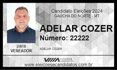 Candidato ADELAR COZER 2024 - GAÚCHA DO NORTE - Eleições