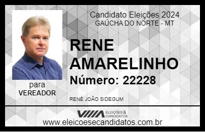 Candidato RENE AMARELINHO 2024 - GAÚCHA DO NORTE - Eleições