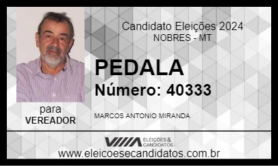 Candidato PEDALA 2024 - NOBRES - Eleições