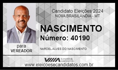 Candidato NASCIMENTO 2024 - NOVA BRASILÂNDIA - Eleições