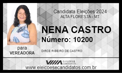 Candidato NENA CASTRO 2024 - ALTA FLORESTA - Eleições