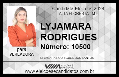 Candidato LYJAMARA RODRIGUES 2024 - ALTA FLORESTA - Eleições