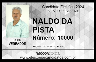 Candidato NALDO DA PISTA 2024 - ALTA FLORESTA - Eleições