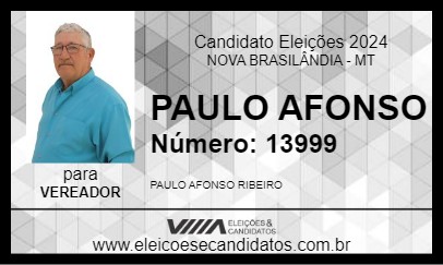 Candidato PAULO AFONSO 2024 - NOVA BRASILÂNDIA - Eleições