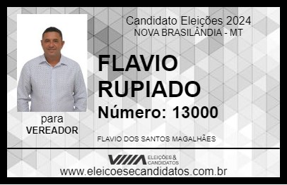 Candidato FLAVIO RUPIADO 2024 - NOVA BRASILÂNDIA - Eleições