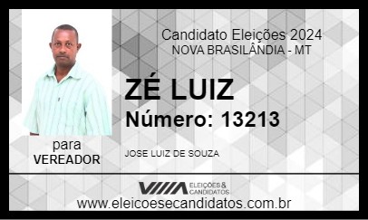 Candidato ZÉ LUIZ 2024 - NOVA BRASILÂNDIA - Eleições