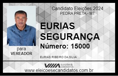 Candidato EURIAS SEGURANÇA 2024 - PEDRA PRETA - Eleições