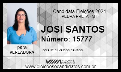 Candidato JOSI DO VALE DO PRATA 2024 - PEDRA PRETA - Eleições