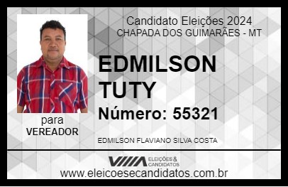 Candidato EDMILSON TUTY 2024 - CHAPADA DOS GUIMARÃES - Eleições