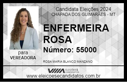 Candidato ENFERMEIRA ROSA 2024 - CHAPADA DOS GUIMARÃES - Eleições