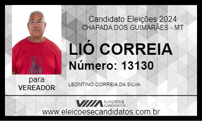 Candidato LIÓ CORREIA 2024 - CHAPADA DOS GUIMARÃES - Eleições