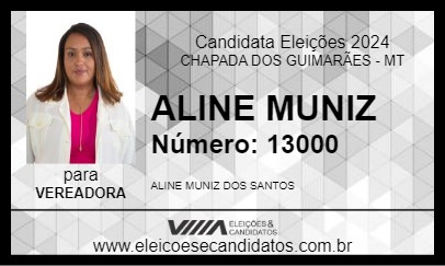 Candidato ALINE MUNIZ 2024 - CHAPADA DOS GUIMARÃES - Eleições