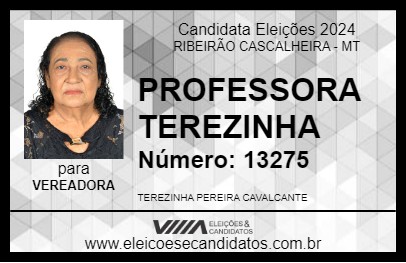 Candidato PROFESSORA TEREZINHA 2024 - RIBEIRÃO CASCALHEIRA - Eleições