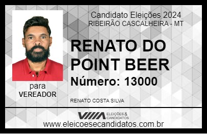 Candidato RENATO DO POINT BEER 2024 - RIBEIRÃO CASCALHEIRA - Eleições