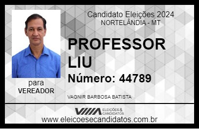 Candidato PROFESSOR LIU 2024 - NORTELÂNDIA - Eleições