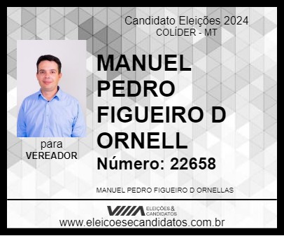 Candidato MANUEL D ORNELLAS VETERINÁRIO 2024 - COLÍDER - Eleições