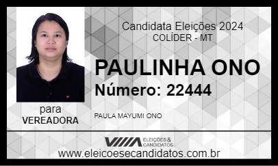 Candidato PAULINHA ONO 2024 - COLÍDER - Eleições