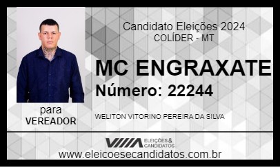 Candidato MC ENGRAXATE 2024 - COLÍDER - Eleições