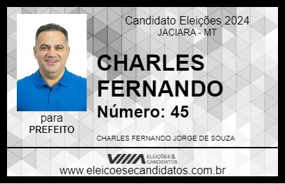 Candidato CHARLES FERNANDO 2024 - JACIARA - Eleições