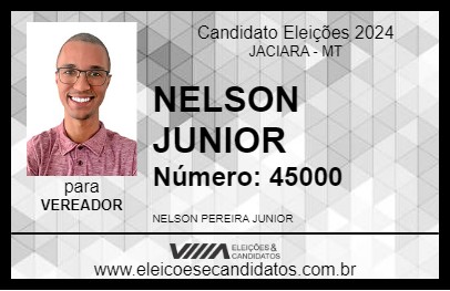 Candidato NELSON JUNIOR 2024 - JACIARA - Eleições