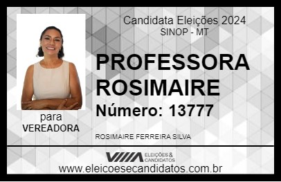 Candidato PROFESSORA ROSIMAIRE 2024 - SINOP - Eleições