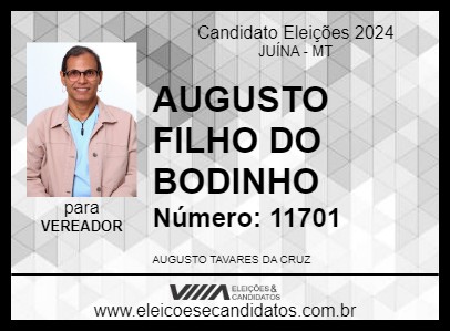 Candidato AUGUSTO TAVARES 2024 - JUÍNA - Eleições