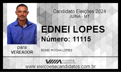 Candidato EDNEI LOPES 2024 - JUÍNA - Eleições