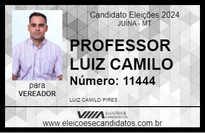 Candidato PROFESSOR LUIZ CAMILO 2024 - JUÍNA - Eleições