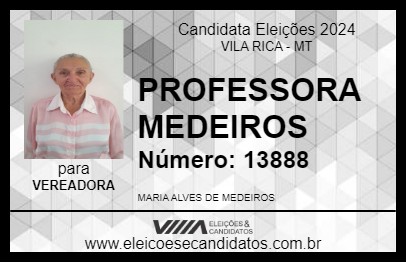 Candidato PROFESSORA MEDEIROS 2024 - VILA RICA - Eleições