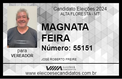 Candidato MAGNATA FEIRA 2024 - ALTA FLORESTA - Eleições