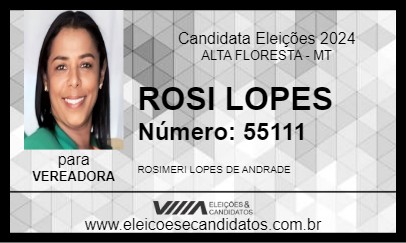 Candidato ROSI LOPES 2024 - ALTA FLORESTA - Eleições