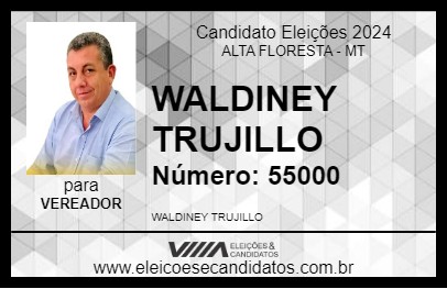 Candidato WALDINEY TRUJILLO 2024 - ALTA FLORESTA - Eleições