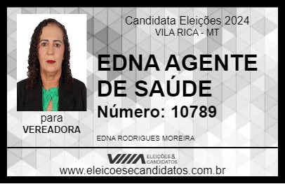 Candidato EDNA DA SAÚDE 2024 - VILA RICA - Eleições