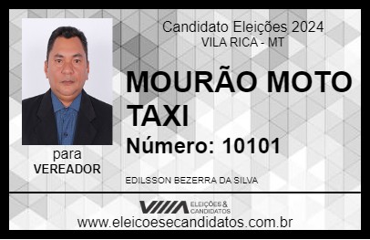 Candidato MOURÃO MOTO TAXI 2024 - VILA RICA - Eleições