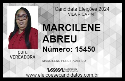 Candidato MARCILENE ABREU 2024 - VILA RICA - Eleições