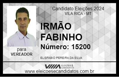 Candidato IRMÃO FABINHO 2024 - VILA RICA - Eleições